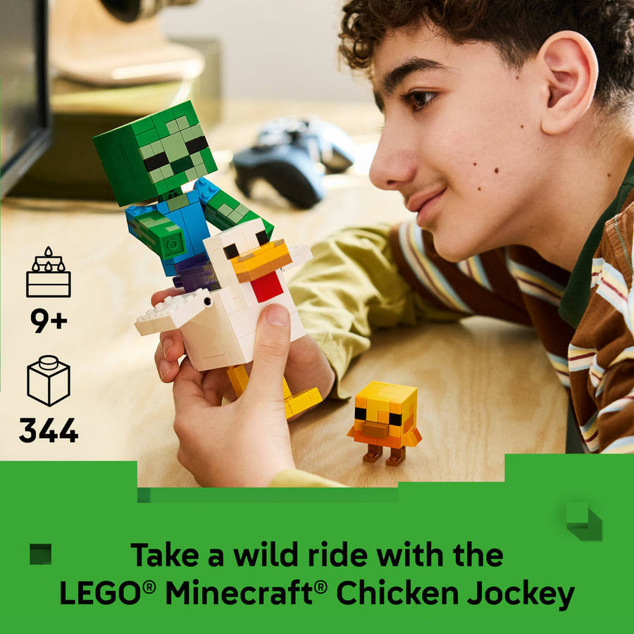 LEGO® Minecraft® Chicken Jockey Building Toy Decor 21582