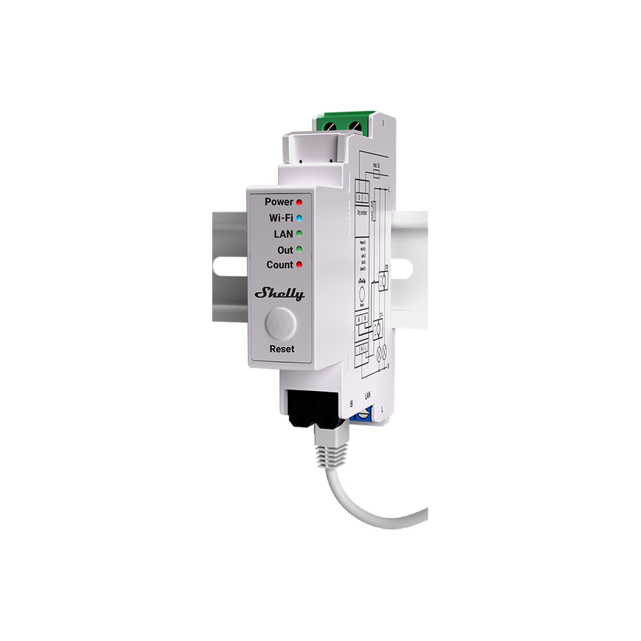Shelly Pro EM-50 DIN-Rail Mountable Two-Channel Single Phase Energy Meter With Integrated Switch ...
