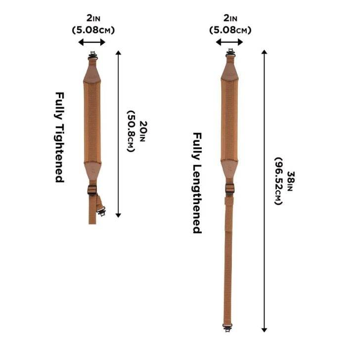 ALLEN STANDARD PADDED SLING WITH SWIVELS - TAN