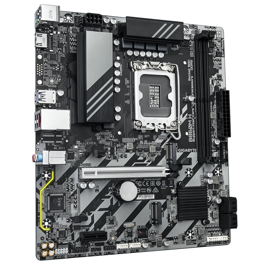 GIGABYTE Intel® B860 Chipset for LGA 1851; 2x DDR5; 2x M2; HDMI; mATX