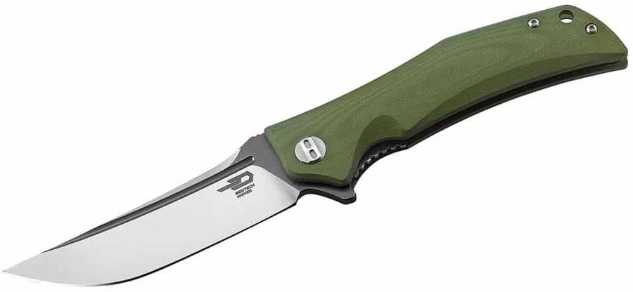 Bestech Scimitar BG05B-2 Green G10 Handle Folding Knife