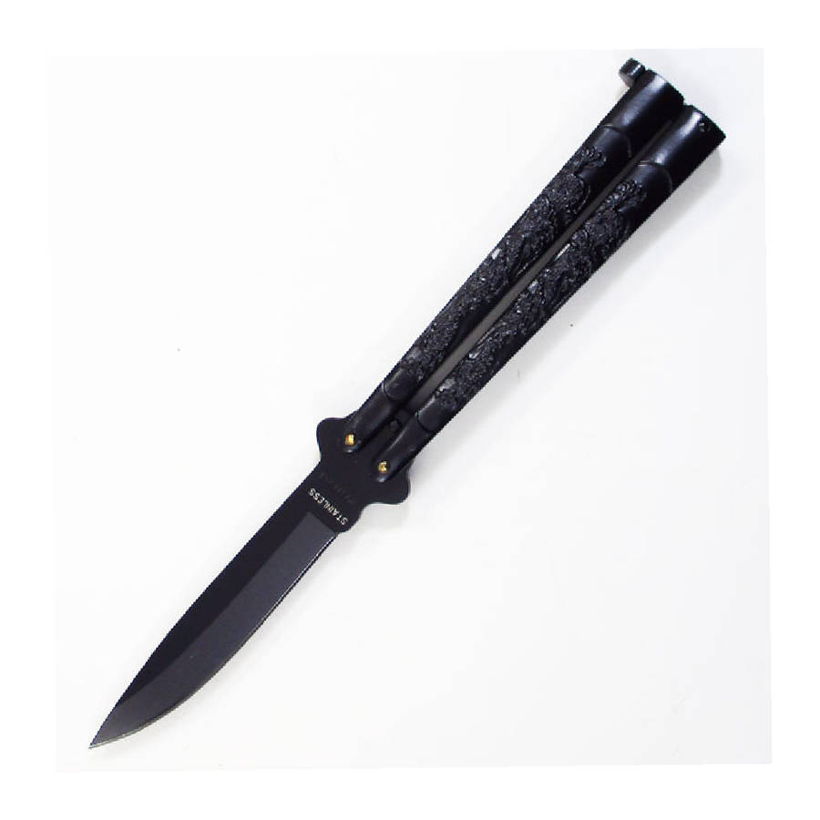 BUTTERFLY KNIFE BLACK HANDLE