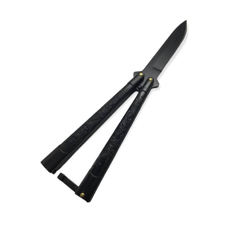 BUTTERFLY KNIFE BLACK HANDLE
