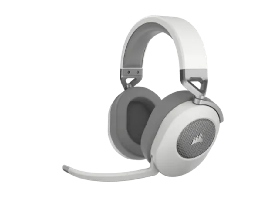 HS65 Wireless Premium White Headset; 50mm Audio Drivers; Omnidirectional Mic - PC/PS.