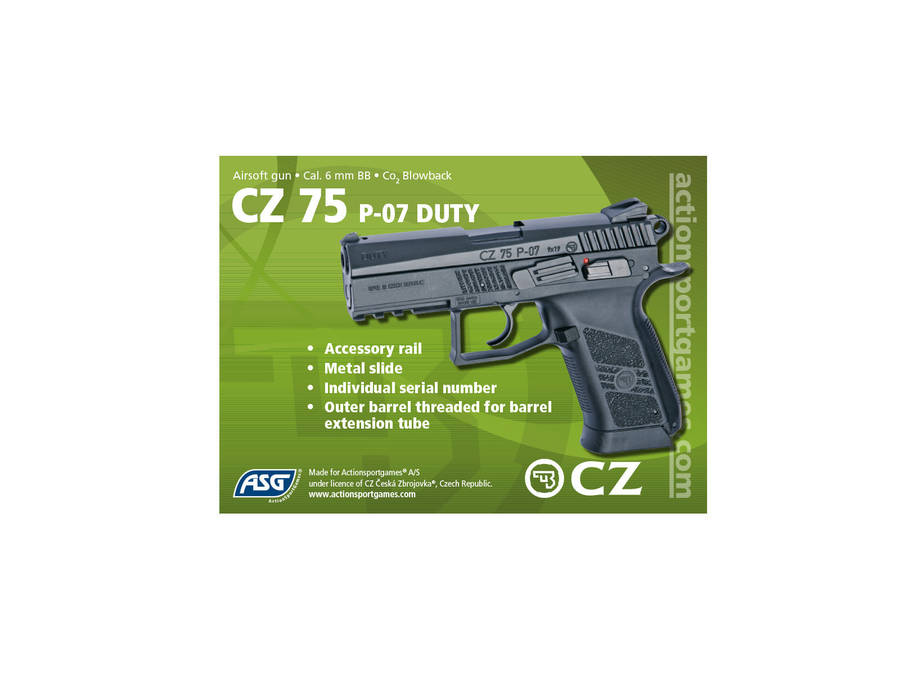 CZ 75 P-07 DUTY GBB 6MM CO2 16720