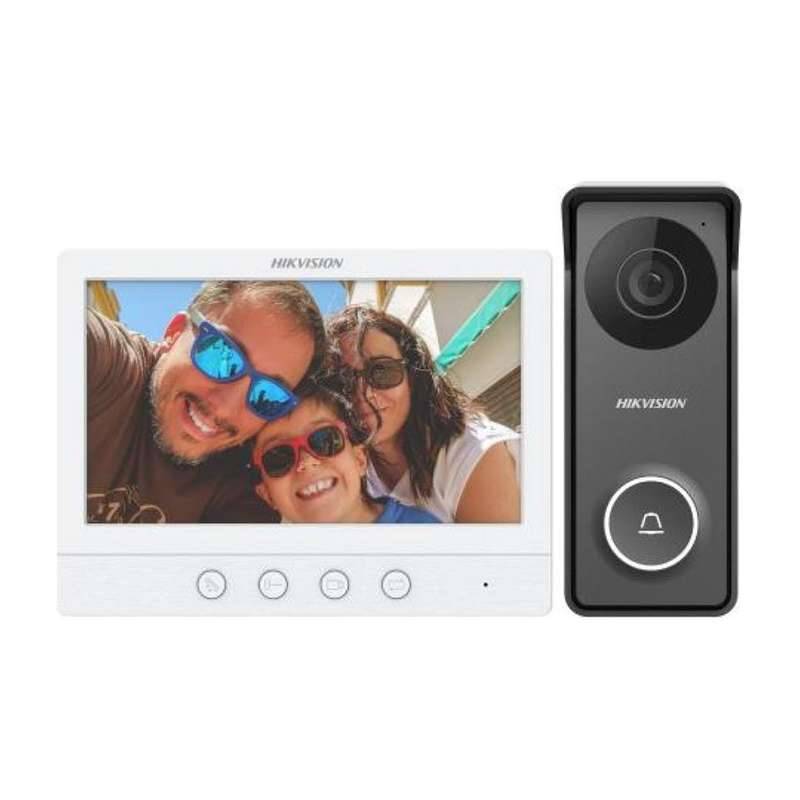 Hikvision 4-wire HD analog intercom kit 720p HD video 3m IR 7" indoor station 12VDC