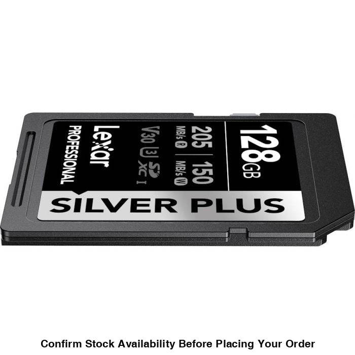 Lexar Professional Silver Plus UHS-I SDXC Memory Card - 128GB, 205mb/s