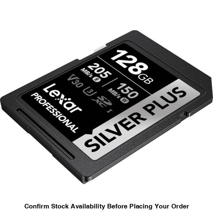 Lexar Professional Silver Plus UHS-I SDXC Memory Card - 128GB, 205mb/s
