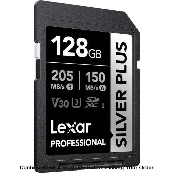 Lexar Professional Silver Plus UHS-I SDXC Memory Card - 128GB, 205mb/s