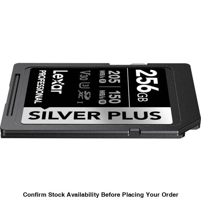 Lexar Professional Silver Plus UHS-I SDXC Memory Card - 256GB, 205MB/s