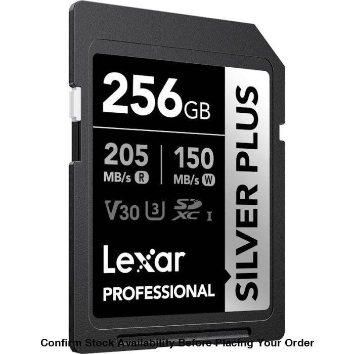 Lexar Professional Silver Plus UHS-I SDXC Memory Card - 256GB, 205MB/s