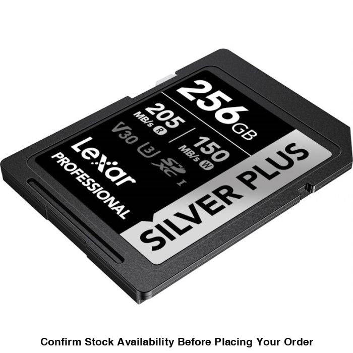 Lexar Professional Silver Plus UHS-I SDXC Memory Card - 256GB, 205MB/s