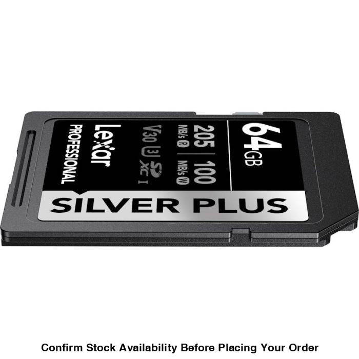 Lexar Professional Silver Plus UHS-I SDXC Memory Card - 64GB, 205MB/s