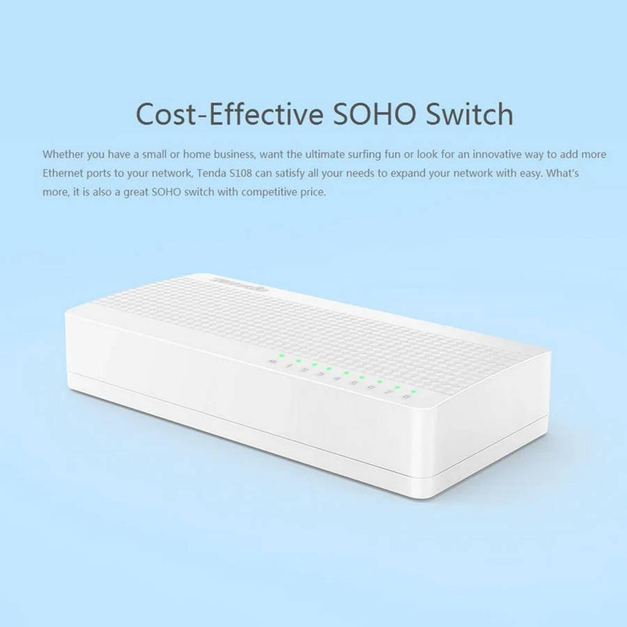 TENDA DESKTOP SWITCH 8-PORT FAST ETHERNET 10/100