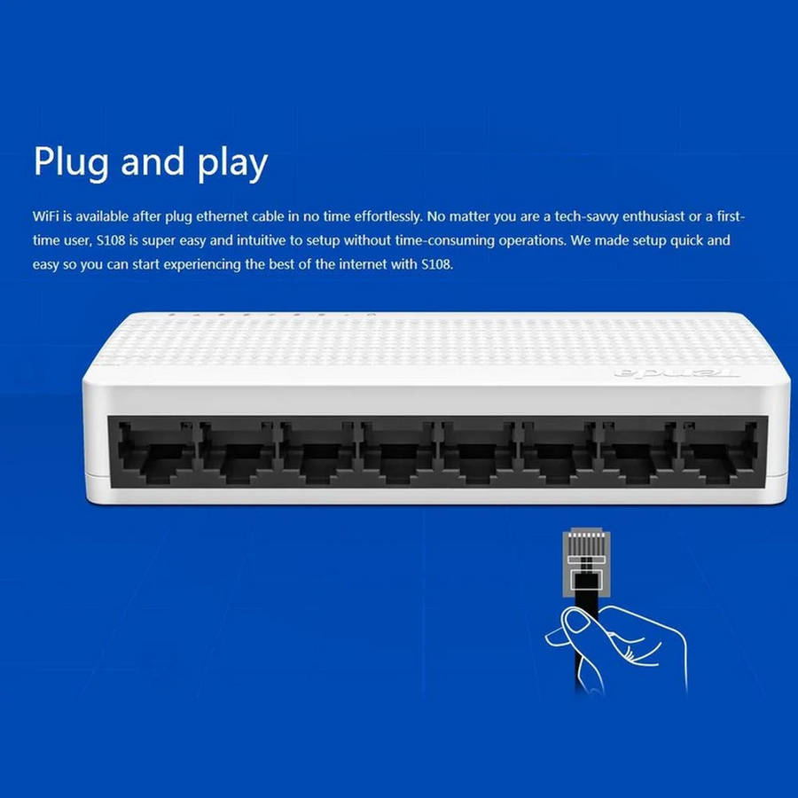TENDA DESKTOP SWITCH 8-PORT FAST ETHERNET 10/100