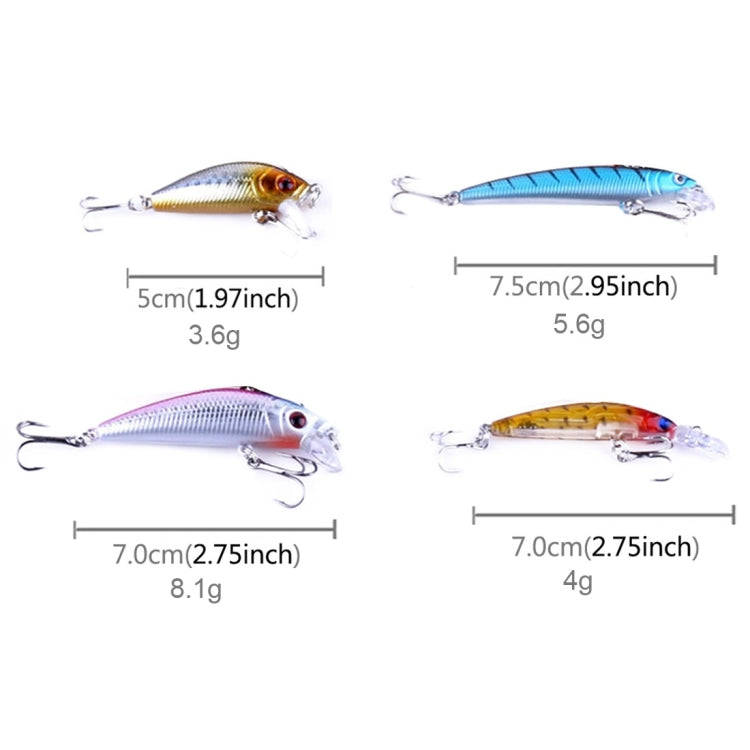 Fishing Lure Hard Bait 26 Piece Minnow Style set in 4 Models