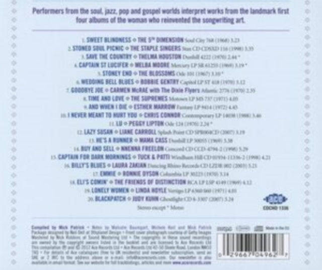 Various Artists - Sassafras & Moonshine - The Songs Of Laura Nyro (CD)
