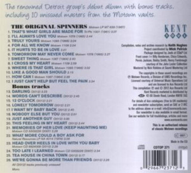 Spinners - Truly Yours - Their First Motown Album (CD)