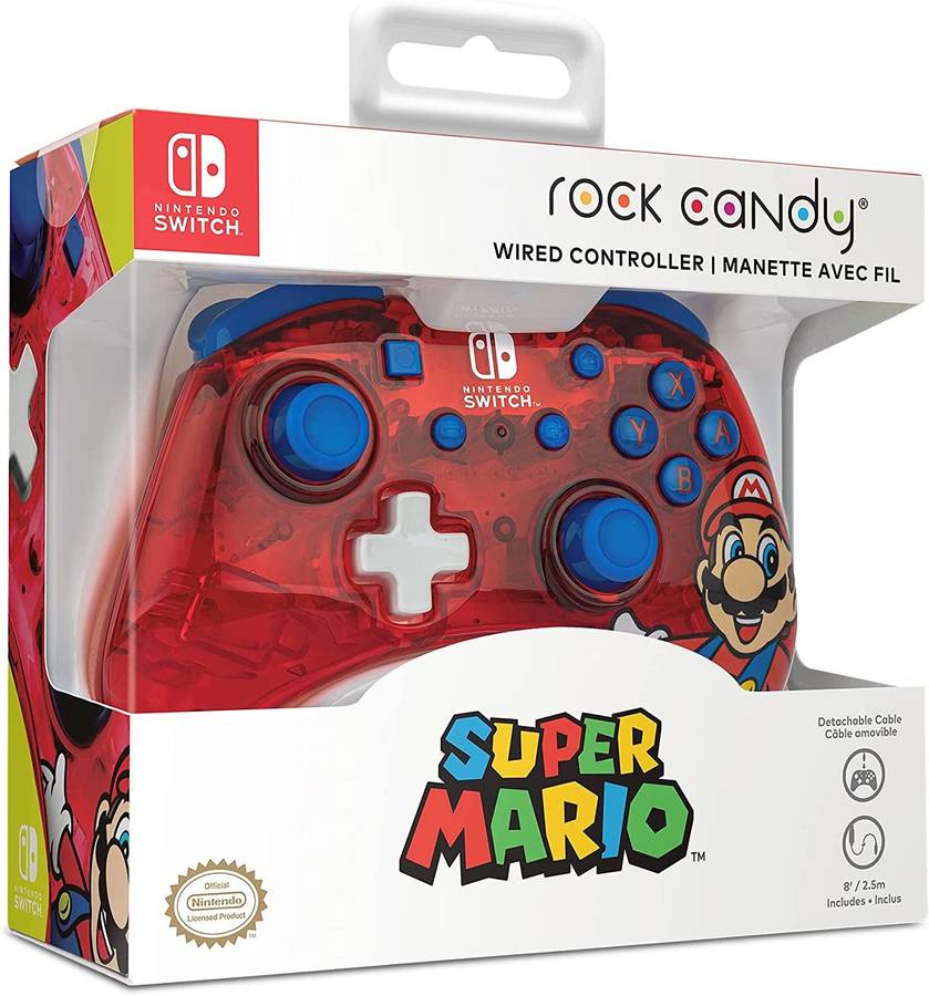PDP Rock Candy Wired Mini Controller (Mario) (Nintendo Switch)