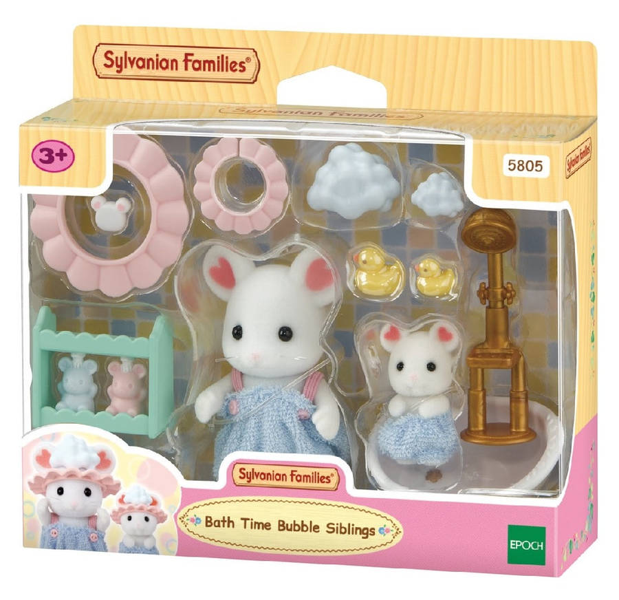 Sylvanian Families - Bath Time Bubble Siblings