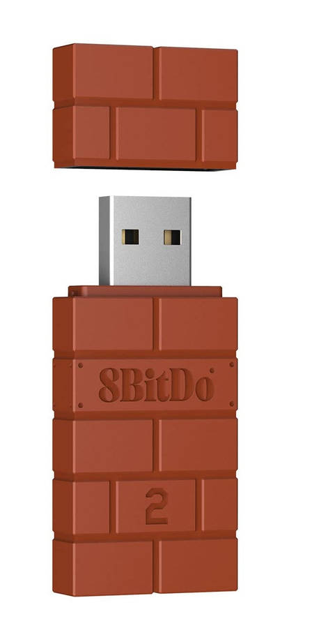 8BitDo USB Wireless Adapter 2 for Switch, Steam Deck, PC - Brown (Nintendo Switch)