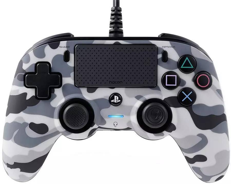 Nacon Wired Compact Controller for PlayStation 4 - Camo Grey