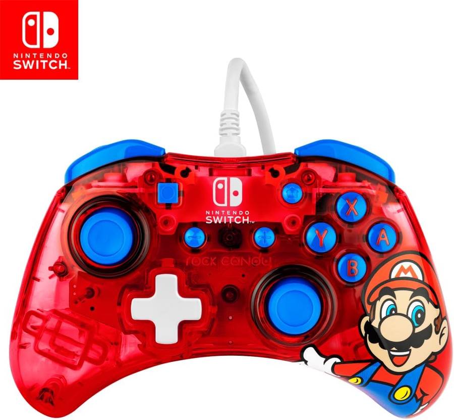PDP Rock Candy Wired Mini Controller (Mario) (Nintendo Switch)