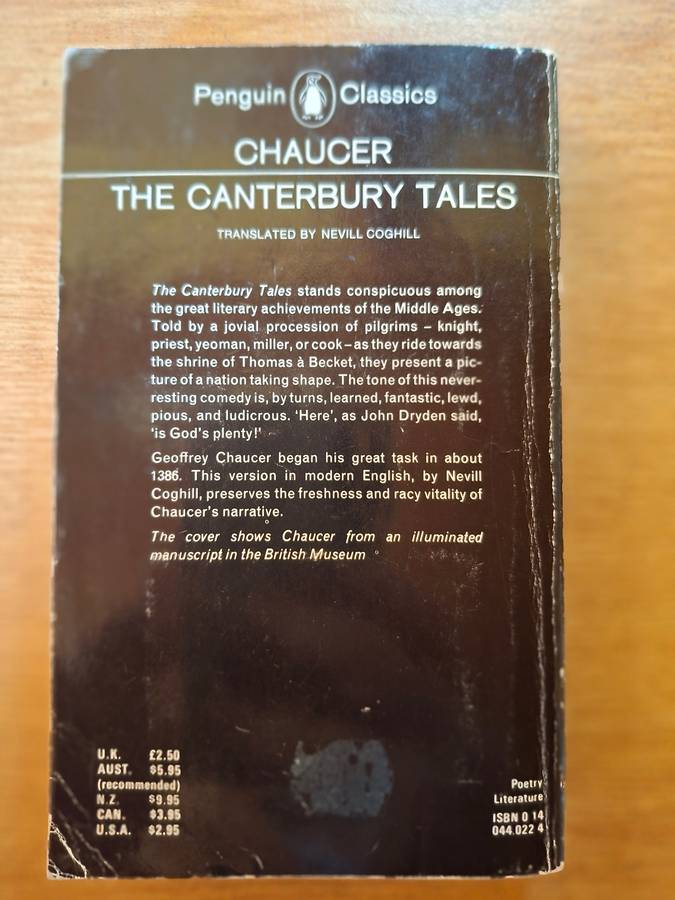 The Canterbury Tales  Geoffrey Chaucer (Penguin Classics Edition)