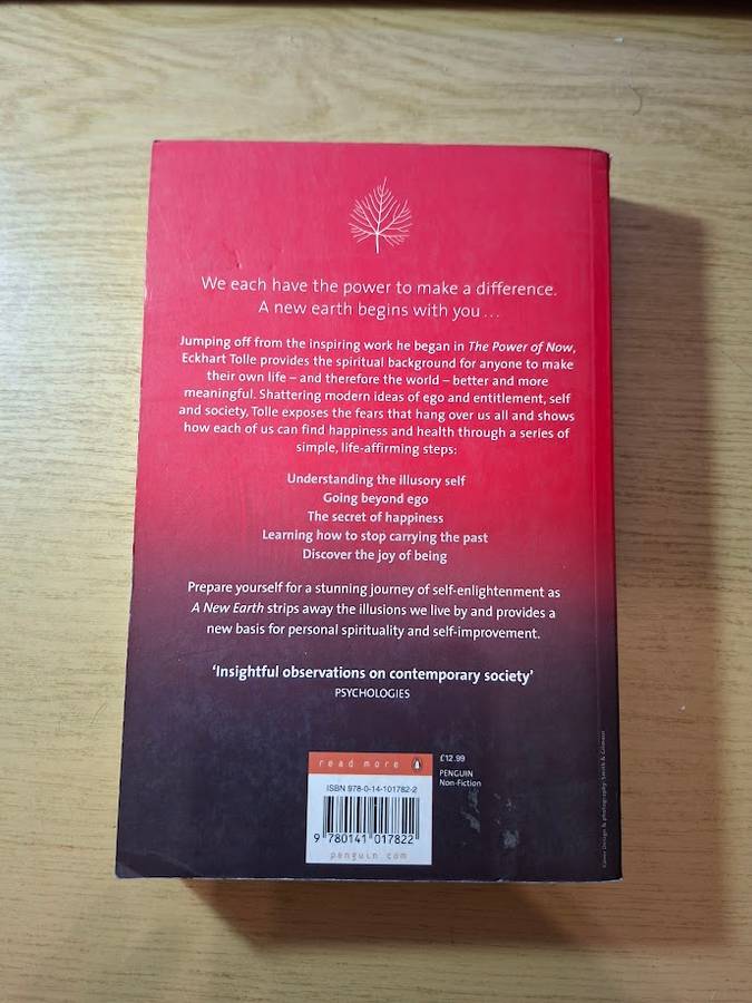 Eckhart Tolle  A New Earth: Create a Better Life (Paperback) (Second-Hand) ISBN/SKU:9780141017822