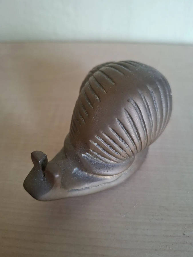 Vintage Solid Brass Snail Figurine  Mid-Century Decorative Ornament