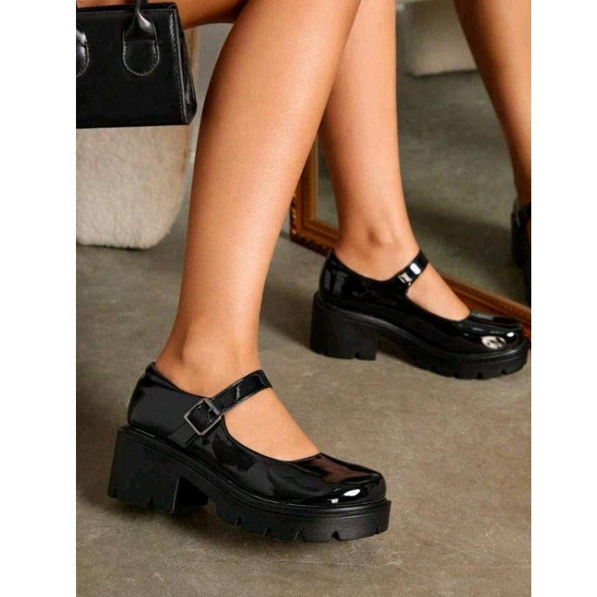 Glossy Vintage Platform Shoes