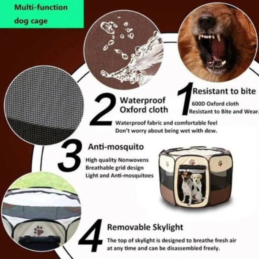 Foldable Playpen For Pets Indoor and Outdoor Use