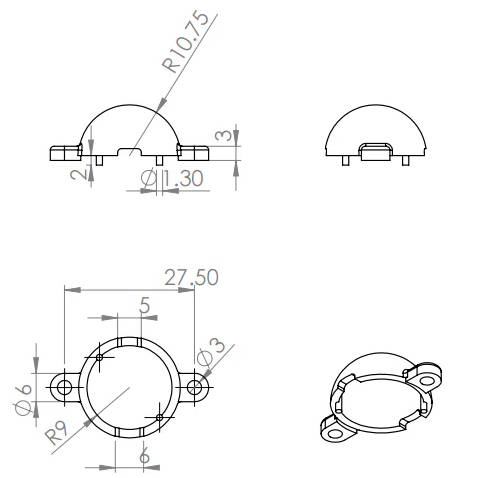 Strobon v2 Polycarbonate Lens with ears