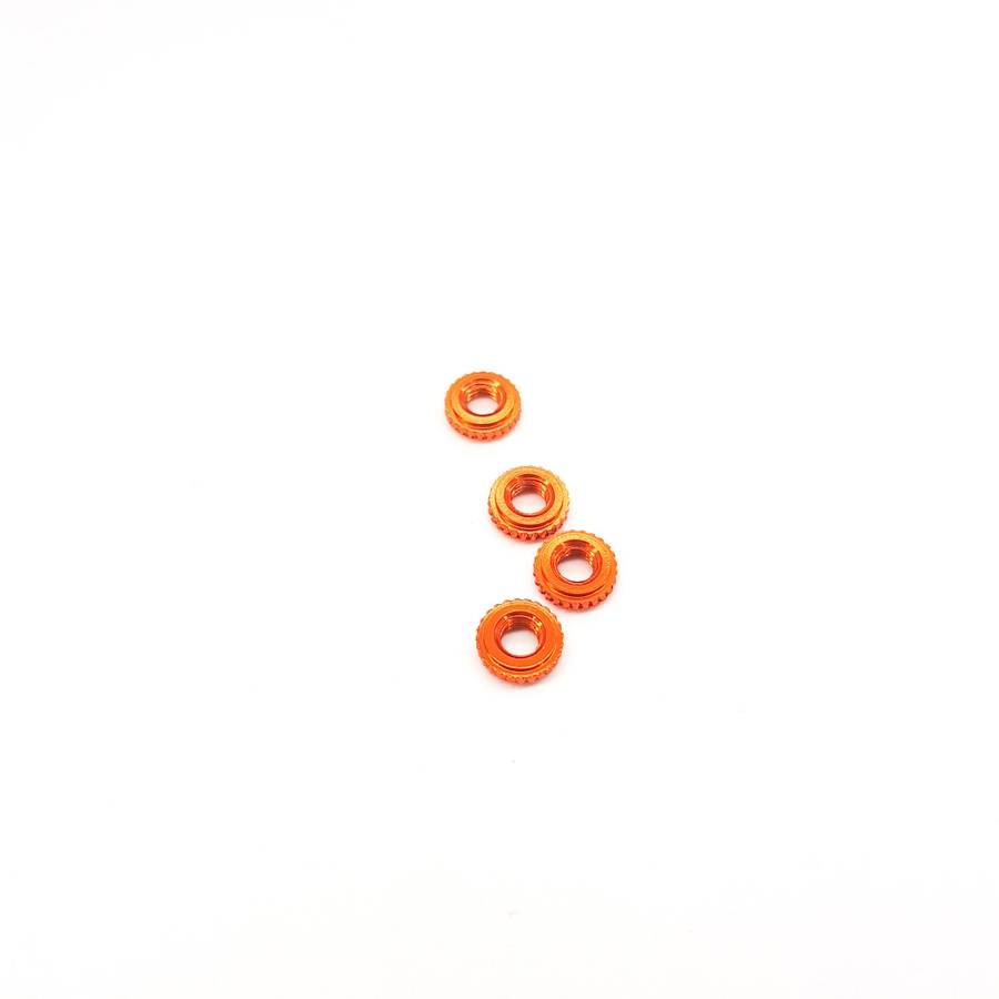 2MM THREADED ANODIZED STACK SPACER / NUT (4 per bag)