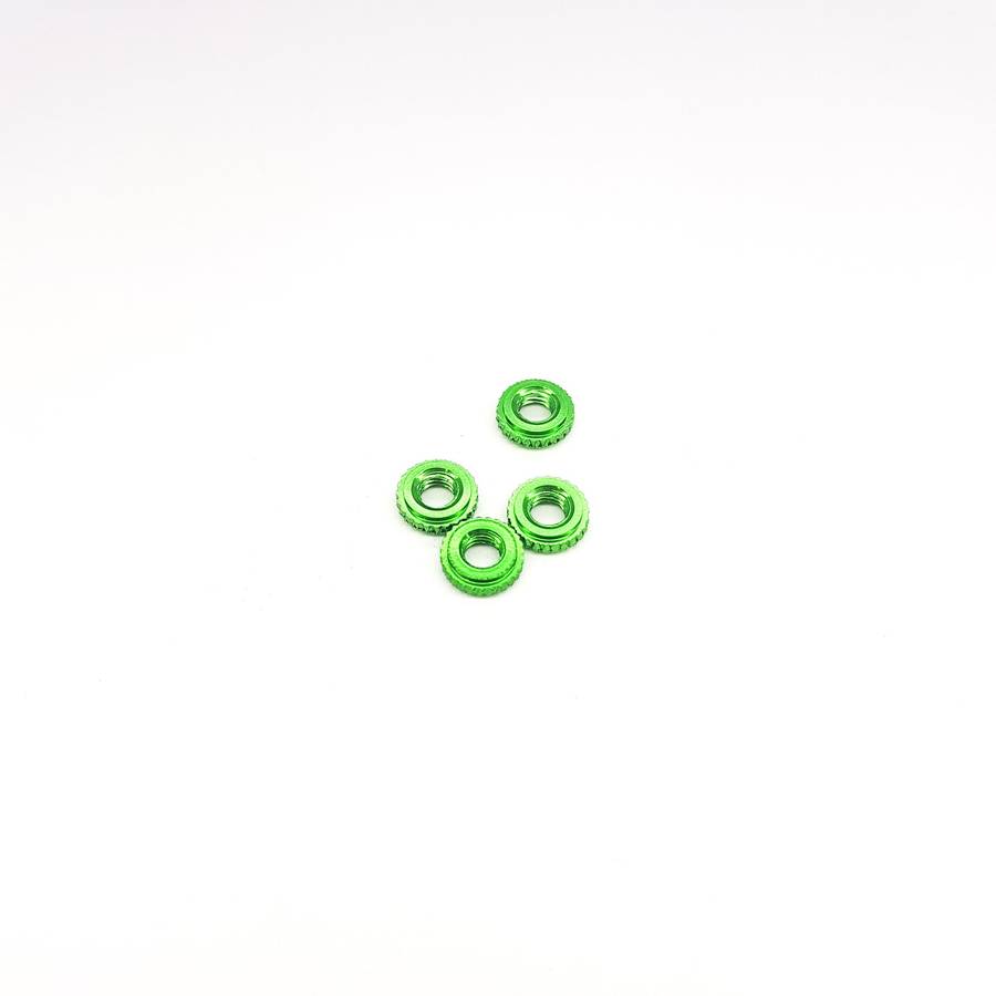 2MM THREADED ANODIZED STACK SPACER / NUT (4 per bag)
