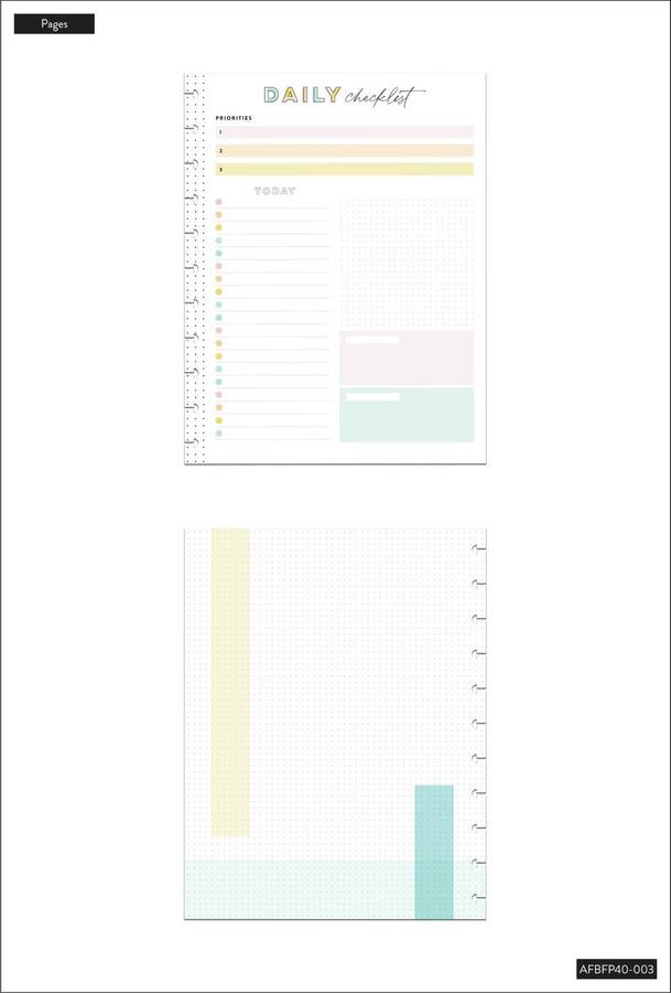 Daily Checklist and Priorities Big Filler Paper