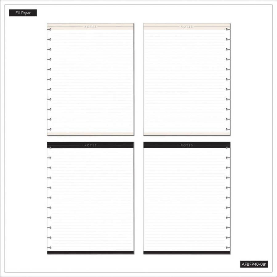 Dotted Lined BIG Filler Paper - Neutral Chic