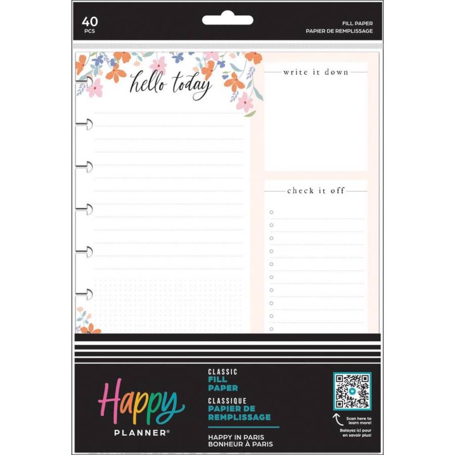 Dashboard + Dot Grid Classic Filler Paper - Happy in Paris