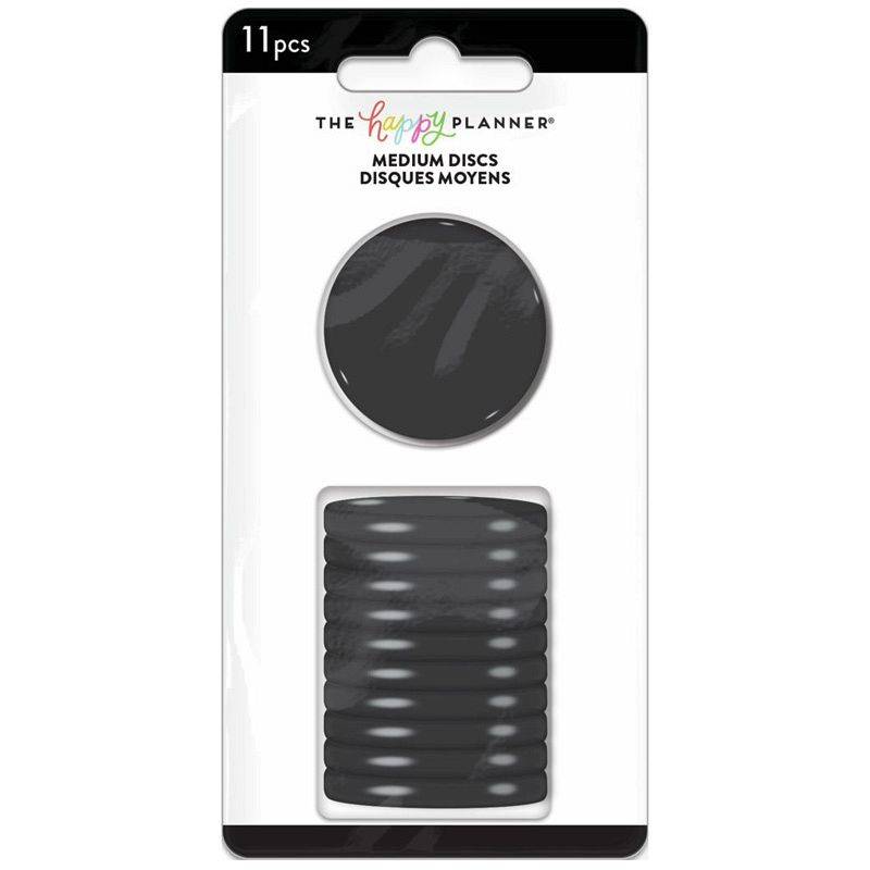 Medium Solid Plastic Discs - Black