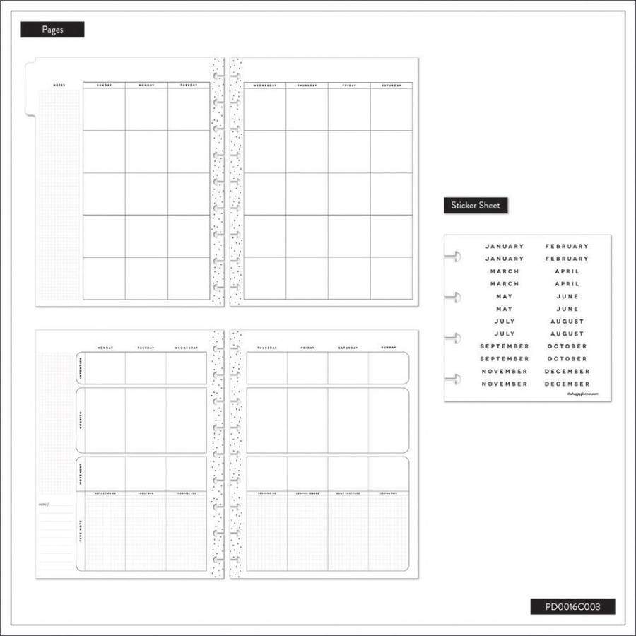 Undated Radiant Soul Customisable Wellness Planner  Classic Wellness Layout  12 Months