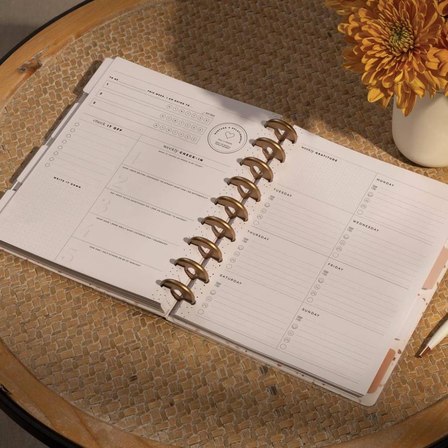 Undated Sand & Stone Customisable Recovery Planner  Classic Recovery Layout  12 Months