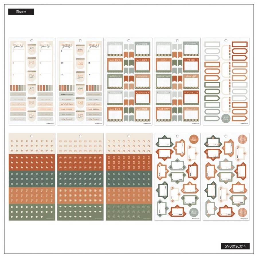 Value Pack Stickers - Sage & Terracotta Budget