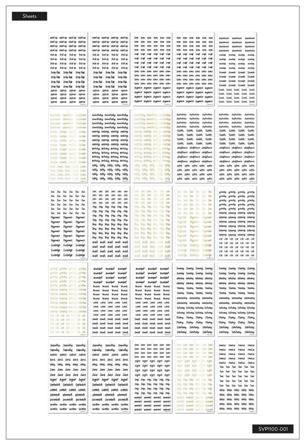 Mega Value Pack Stickers - Flowers & Notes - 100 Sheets
