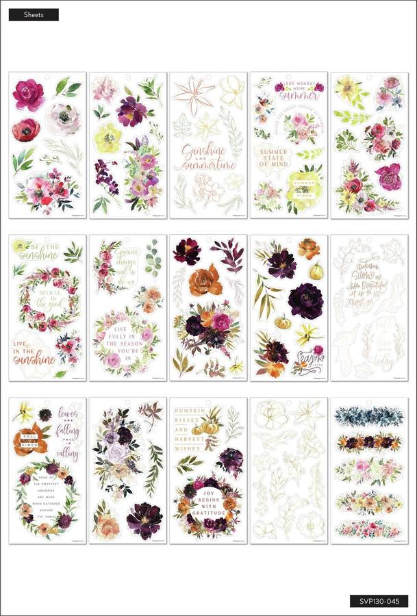 Value Pack Stickers - Seasonal Florals