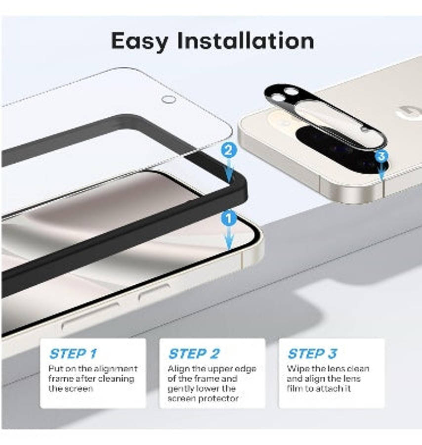 GOOGLE PIXEL 10 PRO PREMIUM TEMPERED GLASS SCREEN AND CAMERA LENS PROTECTOR 5PK | OMOTON
