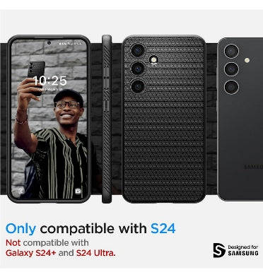 SAMSUNG GALAXY S24 PREMIUM SLIM LIQUID AIR CASE BLACK | SPIGEN