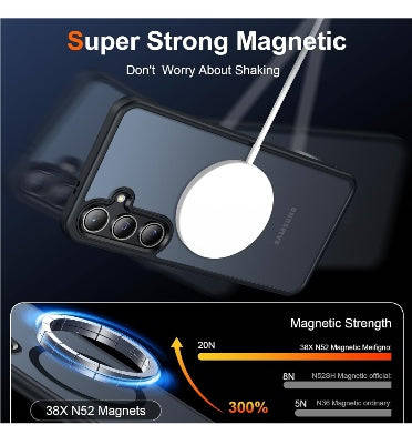 SAMSUNG GALAXY S24 PREMIUM MAGSAFE CASE TRANSLUCENT BLACK | MEIFIGNO