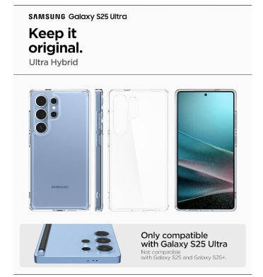 SAMSUNG GALAXY S25 ULTRA PREMIUM ULTRA HYBRID CRYSTAL CASE CLEAR | SPIGEN