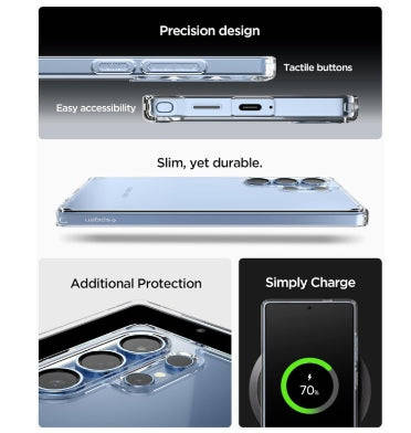 SAMSUNG GALAXY S25 ULTRA PREMIUM ULTRA HYBRID CRYSTAL CASE CLEAR | SPIGEN