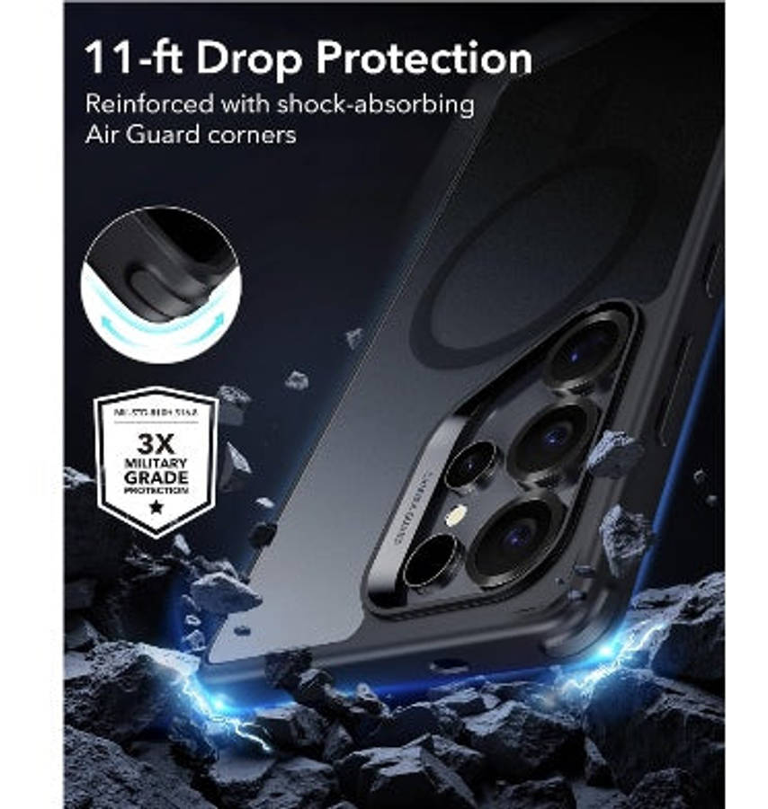 SAMSUNG GALAXY S25 ULTRA PREMIUM MAGSAFE CASE FROSTED BLACK | ESR
